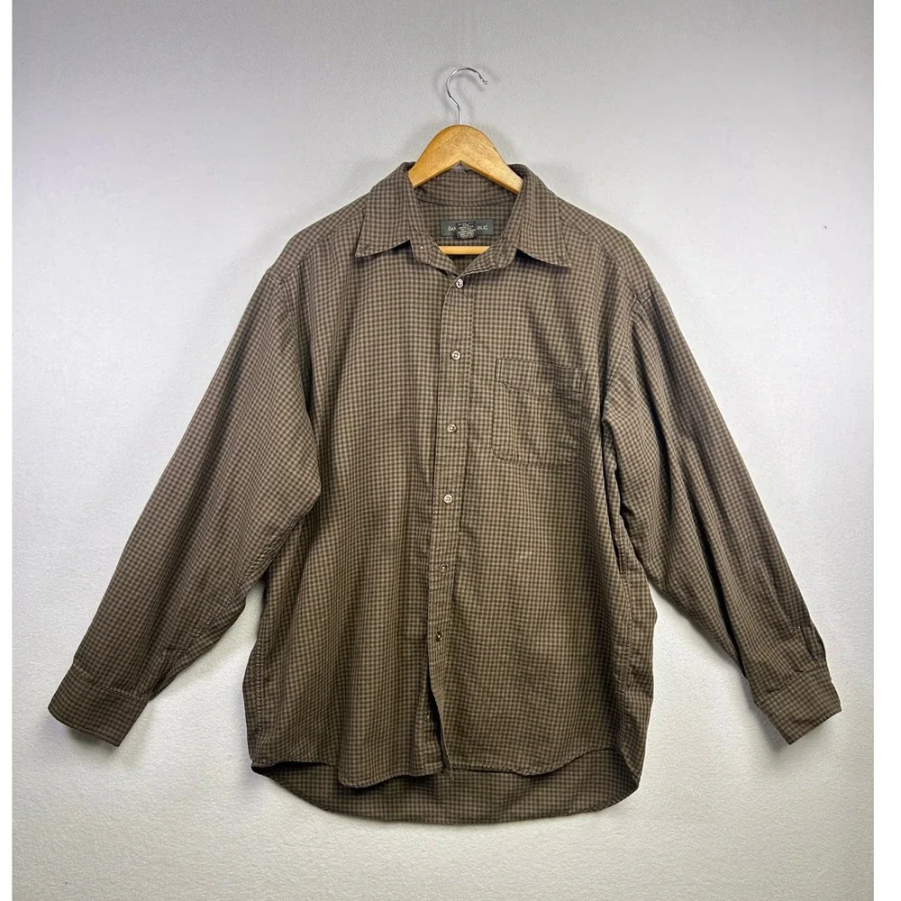 Banana Republic‎ Mens Plaid Button Down Long Sleeve Shirt Size L